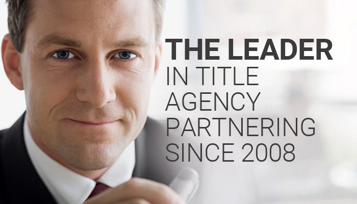 Text about title agency partnering and a headshot of a man